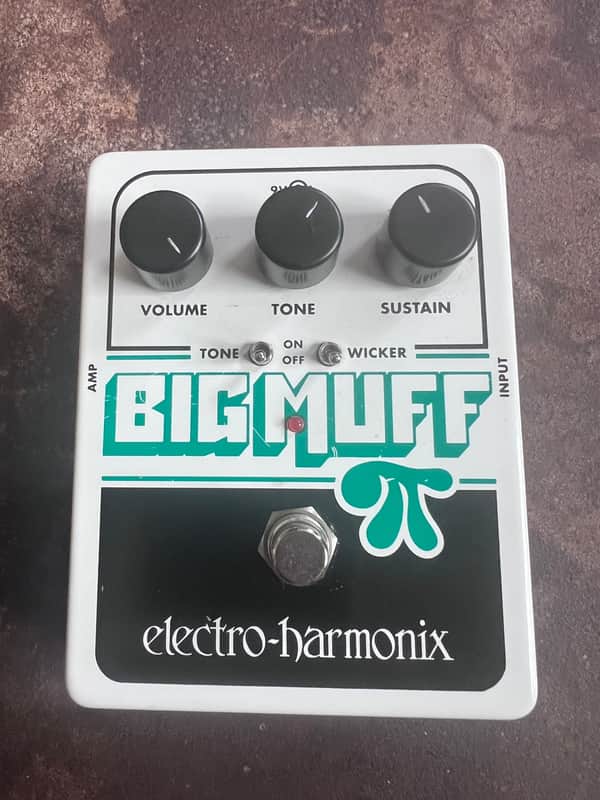 Electro-Harmonix Big Muff Pi with Tone Wicker Distortion / Sustainer 2008 - Present - White / Black / Green image 1
