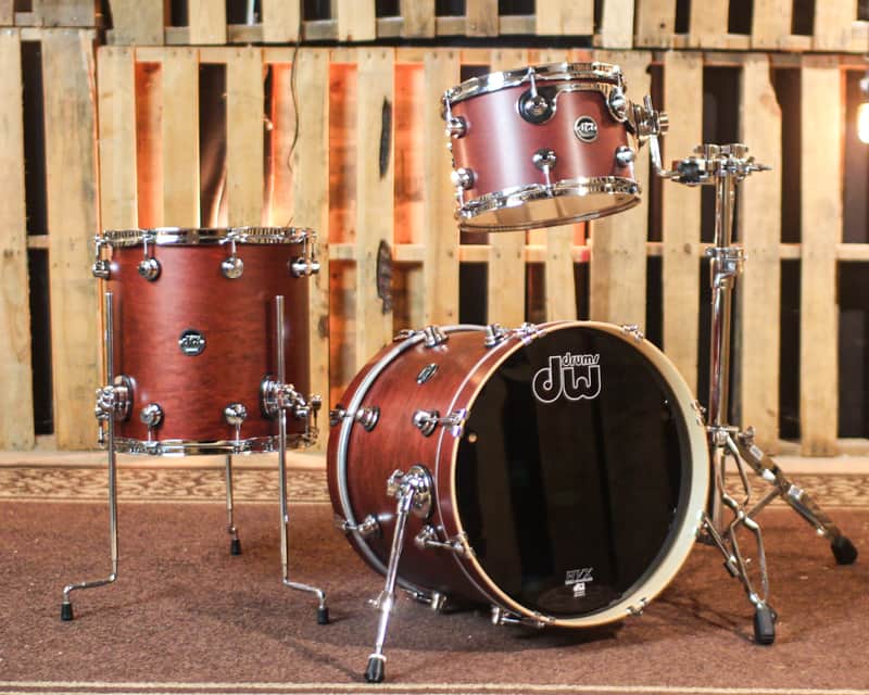 DW Performance Tobacco Stain Bop Drum Set - 14x18, 8x12, 14x14 image 1