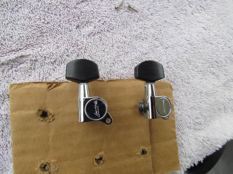 Larrivee Bass Side Tuners Need New Buttons Complete Tuner With Bushing Washer & Mounting Screw For Repair Or Parts image 1