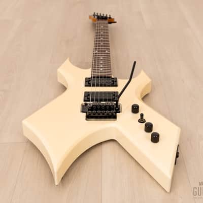 1992 BC Rich Warlock WGR-2X NJ Series White w/ Reverse Headstock & Floyd Rose, Japan image 10