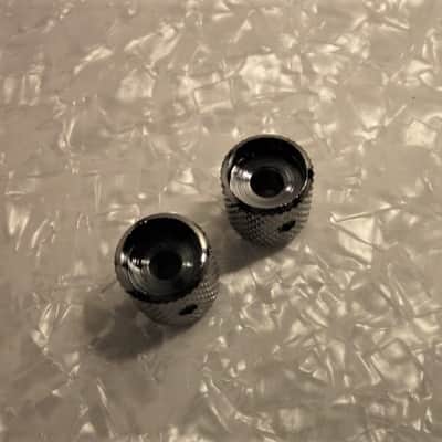 Bass Guitar Metal Dome Knob Chrome 2-pc set for Precision  Bass & Telecaster/Jazz Guitar image 3