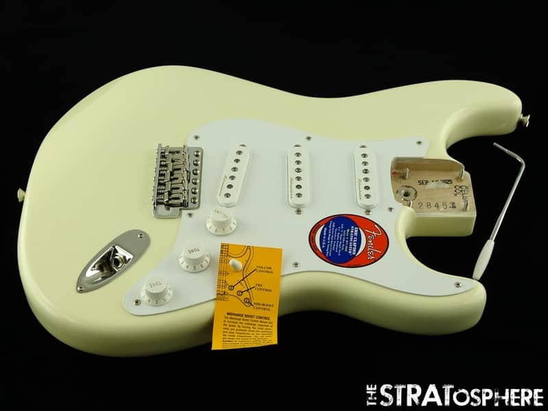LOADED Fender American ERIC CLAPTON Strat BODY Stratocaster Guitar Olympic White image 1
