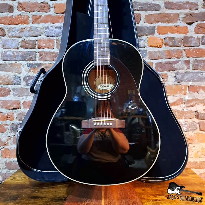 Epiphone AJ 15E Acoustic Guitar w/ OHSC (1999 - Black) | Reverb