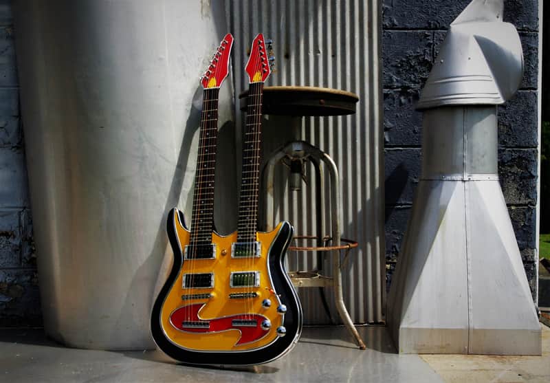 El Daga Lightshow Doubleneck 2000 Custom, Robelli. Art Collection Guitar. Only one. Unique. Rare. image 1
