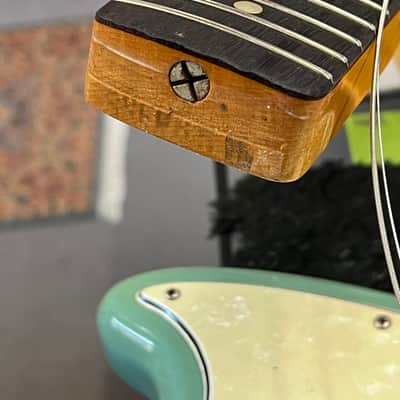 1965 Fender Mustang Guitar with Rosewood Fretboard - Blue image 20