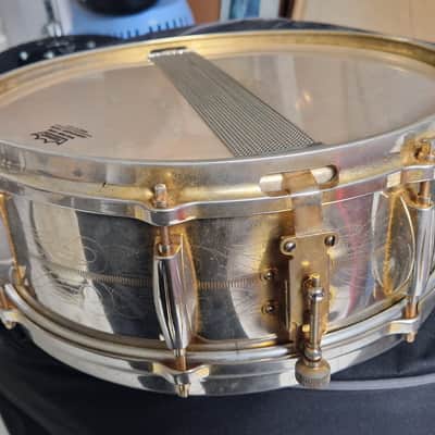 Extremely Rare Gretsch 4160G Round Badge COB Snare – 24k Gold Plated, image 2