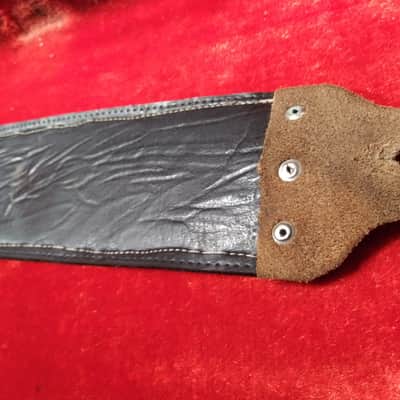 Badass Black Naugahyde Bass Strap 3 Inches Wide Vintage Ace 60s-70s image 2