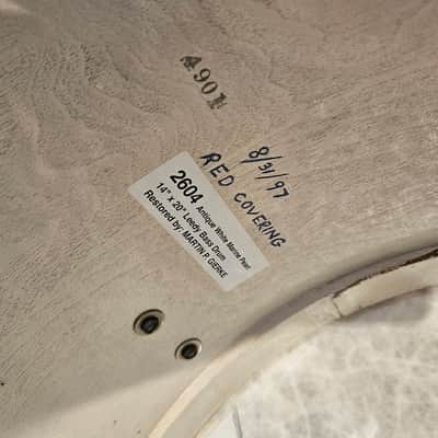 Leedy 20x14" 3-ply Bass Drum - White Marine Pearl - Nickel Hardware 1950 image 17