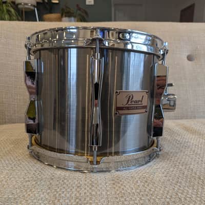 Pearl Maple Shell MX 10" x 8" Tom 1980s - Brushed Silver Metallic image 11