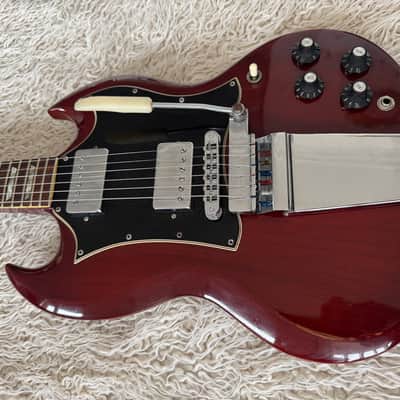 Gibson SG Standard "Large Guard" with Maestro Vibrola 1966 - 1971 - Cherry image 2