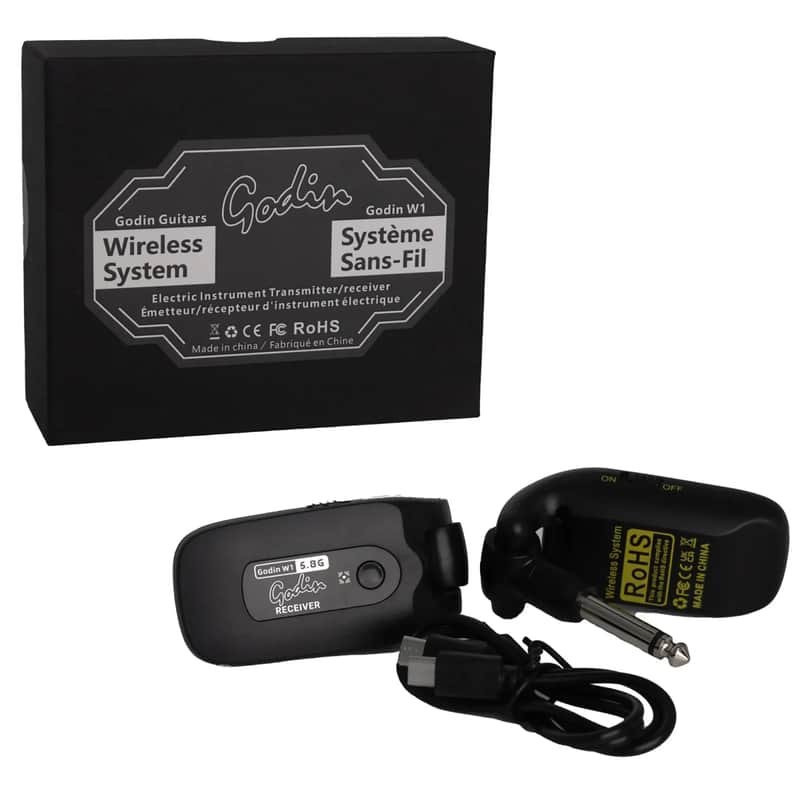 Godin #052936 - Wireless Guitar System 5.8Ghz Rechargeable Digital Transmitter and Receiver Set image 1