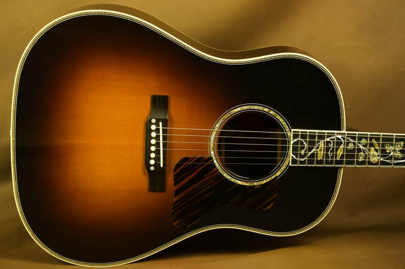 2012 Gibson J-45 Rose Vine Rare Inlay Custom Acoustic Guitar | Reverb