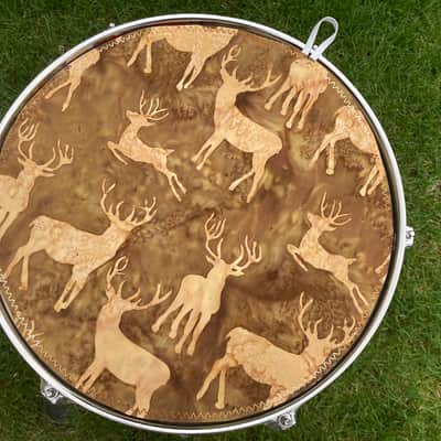 13" reversible Drum Bunny cotton drum cover - partial mute - dampener - compare to Big Fat Snare Drum Quesadilla, Drum Tortilla image 3