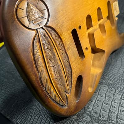 Warmoth Strat Hand-Carved Art by McMAHON Artistry image 11