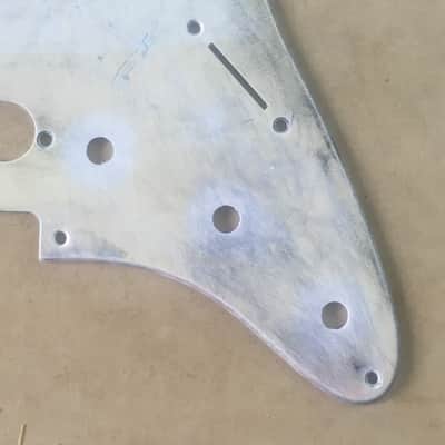 1980s Vintage Fender MIJ Japan 57 Reissue Strat Pickguard White Aged Relic Stratocaster JV image 2