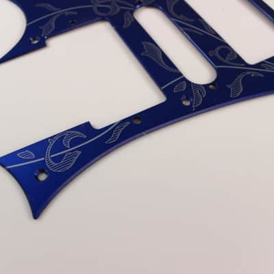 Blue Tree of Life Anodized Aluminum pickguard fits Ibanez (tm) RG550 Jem RG HSH image 5