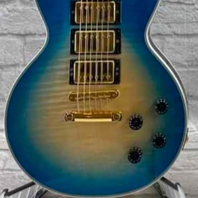 2001 The Heritage H-157 Custom 3-Pickup Neptune Blue Burst image 2