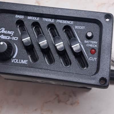 Ibanez AEQ-10 4-Band EQ Acoustic Preamp, Pickup, 1/4 Jack- for AE-10, AE-18, AE15FM, AE25 Guitar- 1995 - Pulloff image 4