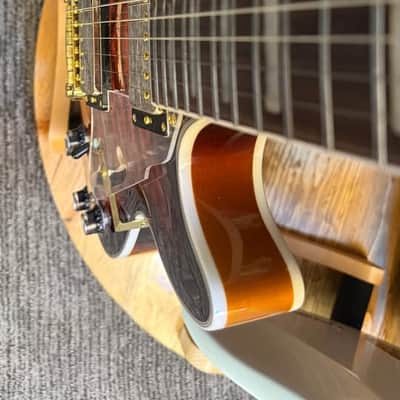 Grote LPF-001 Semi-Hollow Body Electric Guitar - Coils Splitting (Flamed Vintage Sunburst) image 10
