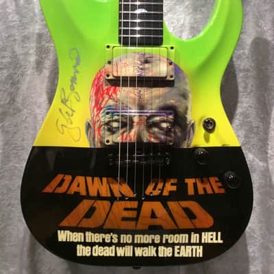 Custom Schecter 2002 NAMM Convention Horror Masterworks Display Catalog Guitar SIGNED Dawn Of The Dead George Romero Horror Halloween image 1