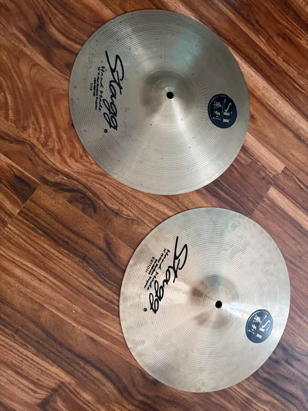 Stagg SH-HM14R 14 inch Medium Hi Hat cymbals B20 Bronze Alloy Hand Made image 1