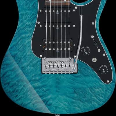 Ibanez AZ447P1QM-COB Premium AZ Electric Guitar 7-String - Cosmic Blue + Gig Bag image 3