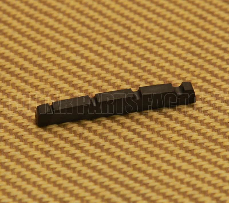 BN-2210-023 Black Plastic Slotted Nut for P Bass 1-5/8" x 1/8" image 1