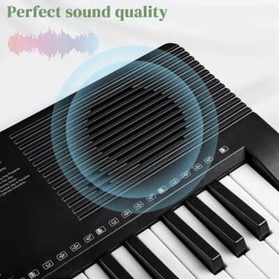 61 Key Digital Piano Music Keyboard - Electronic Keyboard Stand Stool Headphone image 2