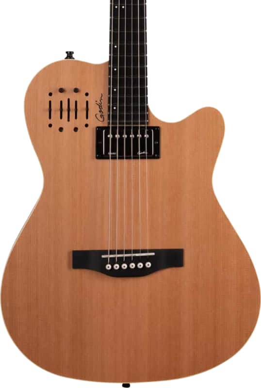 Godin A6 Ultra Thinline Acoustic-Electric Guitar, Solid Cedar Top image 1