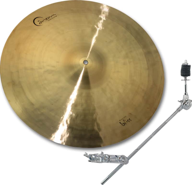 Dream Cymbals VBCRRI18 18" Vintage Bliss Series Crash/Ride Cymbal with Free Boom Arm and Clamp