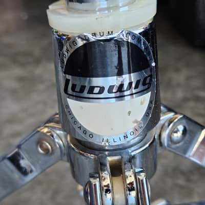 Ludwig Black and White Badge Craddle Snare Stand 90s - Chrome image 3