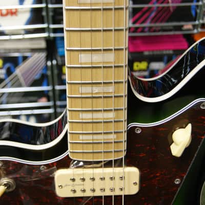 Revelation RJT60M TL semi acoustic guitar in greenburst L/H image 7