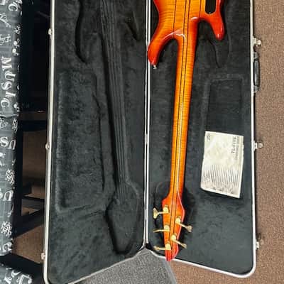Used PEAVEY TL-Five 5-string electric Sunburst Orange w/ Hard Case BASS guitar TL-5 image 10