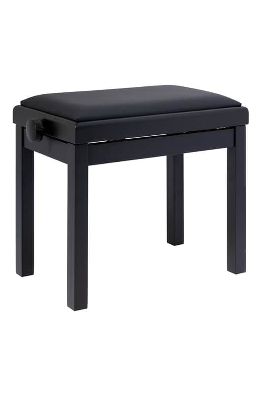 Stagg PBF06 Piano Bench Matte Black w/ Black Vinyl Cushion image 1