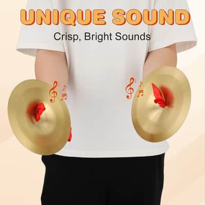 Alloy Cymbals Set Mini Marching Hand Cymbals for Drums Versatile Symbols Instrument for School Bands Professional Orchestras,19cm image 6