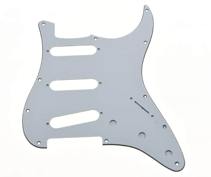11 Hole ST/Strat Style Guitar Pickguard Bridge Reversed ST Pickguard for Jimi Hendrix Stratocaster/Strat White 3 Ply image 1