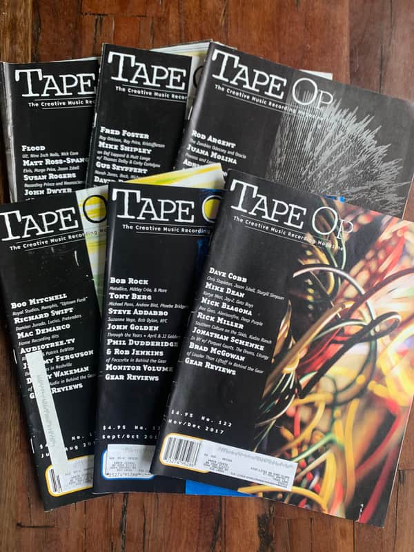 Tape Op Magazine 6 Back Issues 2017 #117, 118, 119, 120, 121, 122 image 1