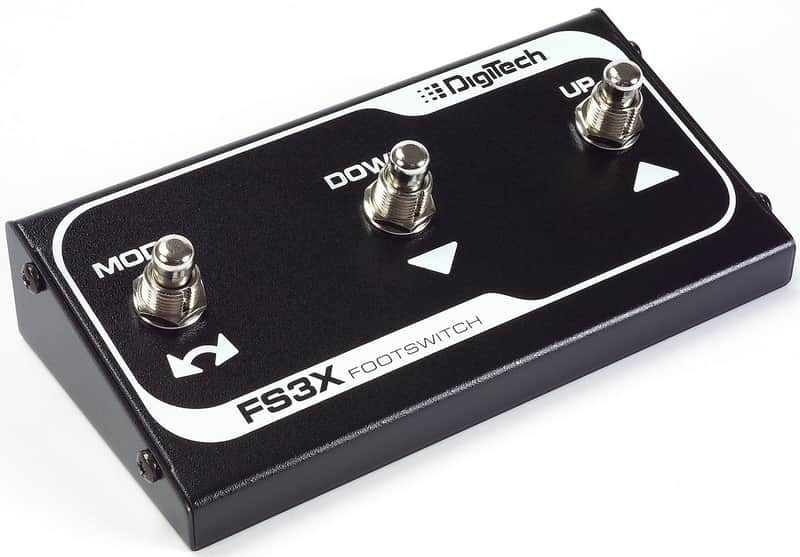 Digitech FS3X 3-Button Footswitch; Hands-free control over Up/Down selection of Models, Mode changes, Loop selection image 1