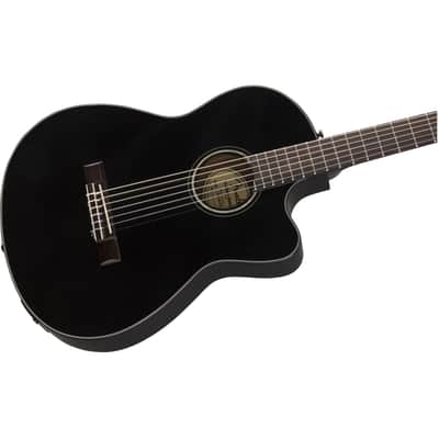 Fender CN-140SCE (Black) - 4/4 classical guitar image 3