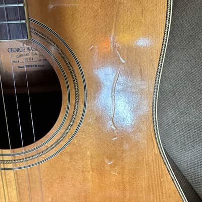 Washburn D93 limited edition Herringbone 1993 - Natural image 12