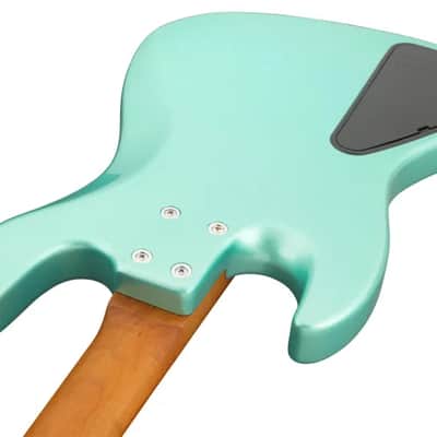 Sadowsky MetroExpress 21-Fret Hybrid P/J Bass, Roasted Maple Fingerboard, 4-String - Solid Sage Green Metallic High Polish image 5