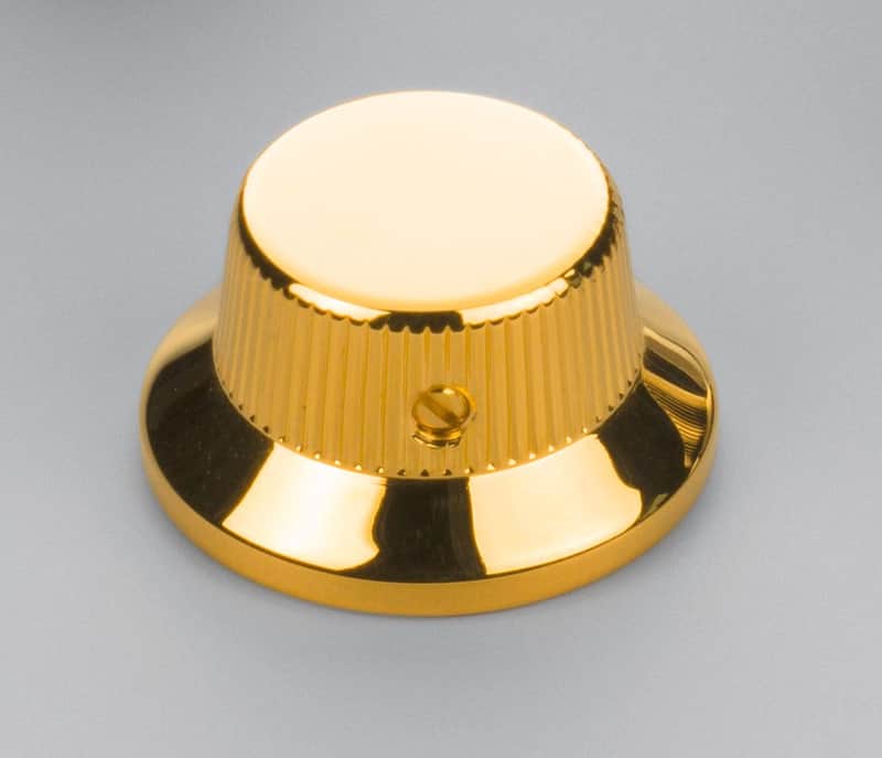 Schaller Germany Set of Three Strat Knobs, Gold 15010500 image 1