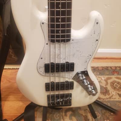 Fender Modern Player Jazz Bass V Satin 2014 - Olympic White image 14
