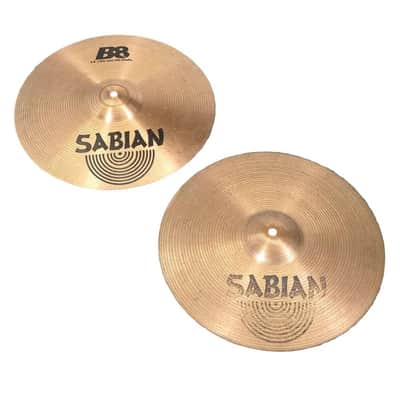 Used Sabian B8 Hi Hat Cymbals 14" - Good image 1