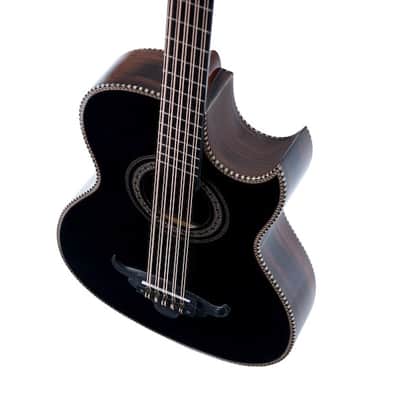 Oscar Schmidt OH32SEQTB | Bajo Quinto Acoustic / Electric, Quilt Trans Black. New with Full Warranty! image 1