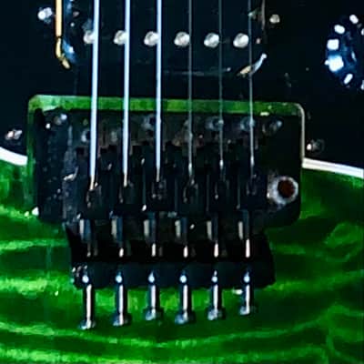 Jackson X Series Adrian Smith Signature  SDXQ  Transparent Green electric guitar, Floyd Rose image 6