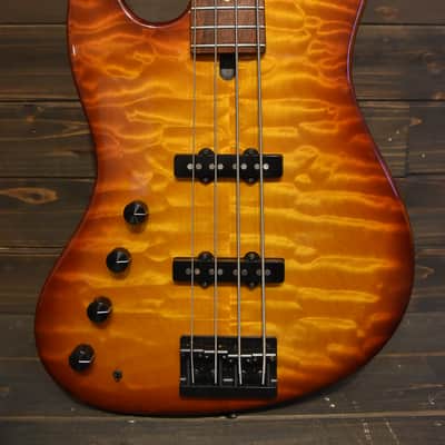 Sadowsky NYC 21 4 string Bass guitar Lefty Quilted Maple Tobacco Burst USA Made lefty image 3