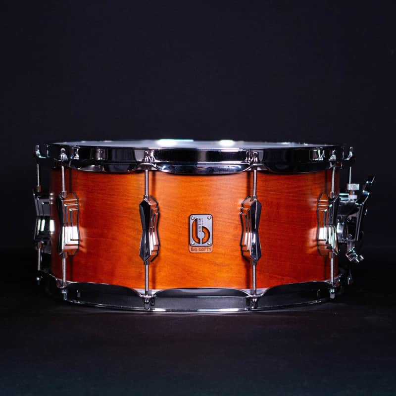 British Drum Company 14" x 6.5" Big Softy Series Cherry and Balsa Snare Drum image 1