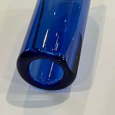 Rock Slide GRSMS Glass Guitar Slide - Medium  Glass Saphirre Blue image 6