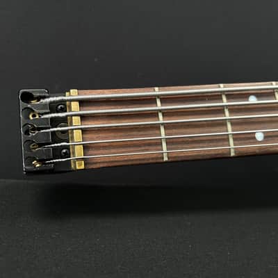 PBC Dave Bunker GTB 355 Left Handed 5-String Active Headless Bass - Trans Black image 8